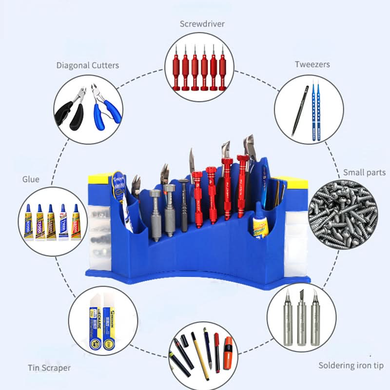 Silicone Desktop Tool Organizer with Grids