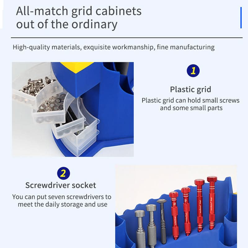 Silicone Desktop Tool Organizer with Grids
