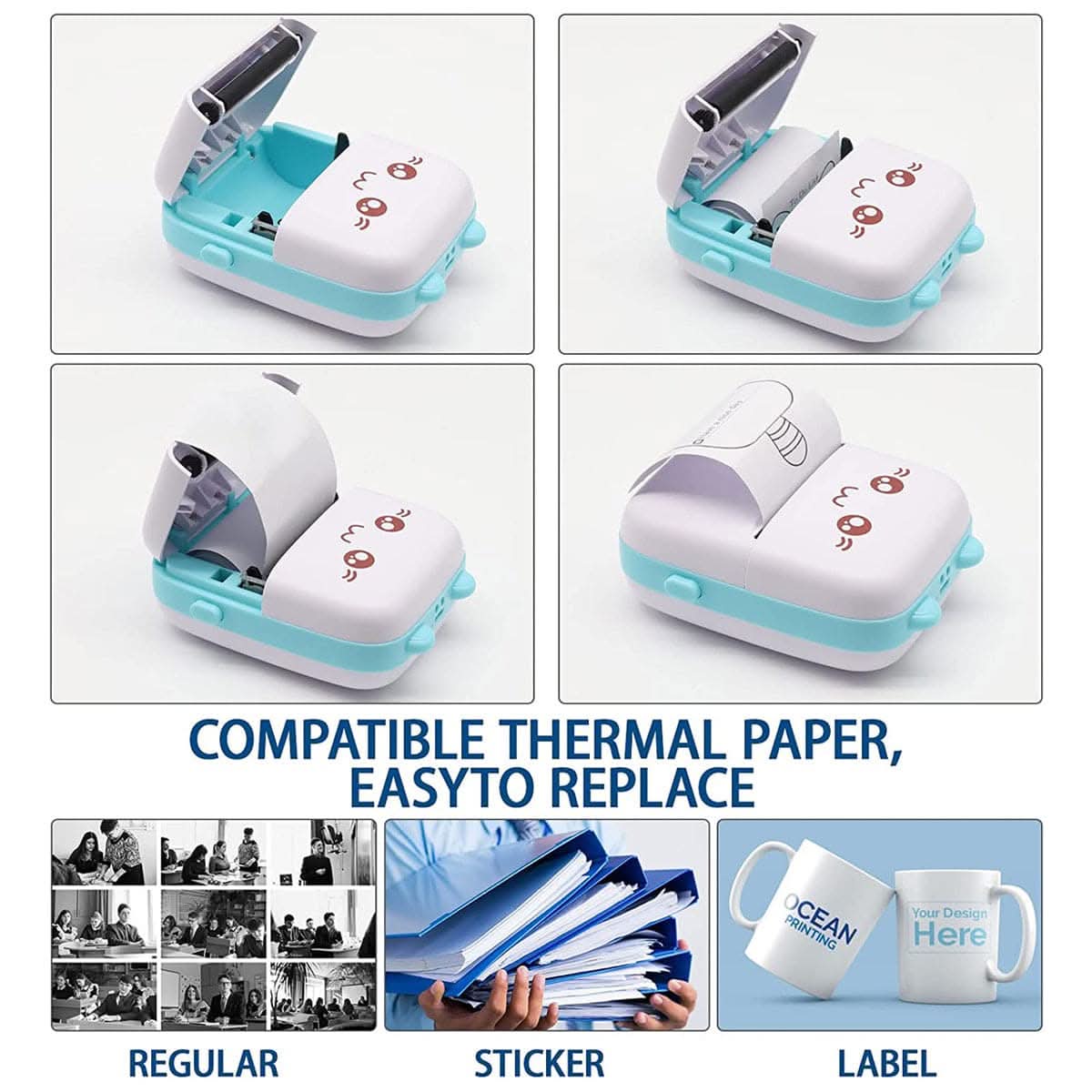 Bluetooth Mini Pocket Printer for Photos & Receipts