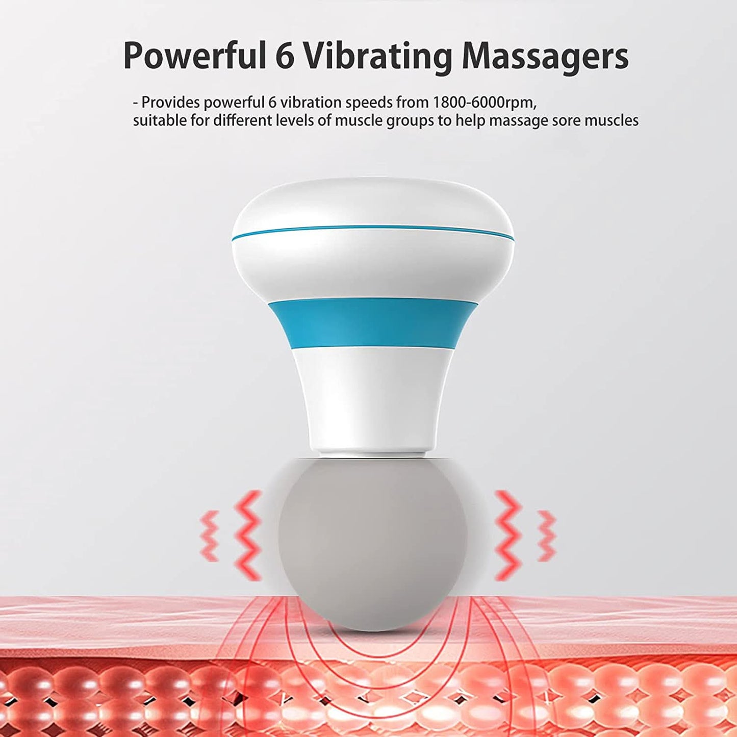 Rechargeable Handheld Massager Wand with 6 Modes