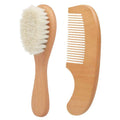 Soft Wooden Baby Hair Brush and Comb Set
