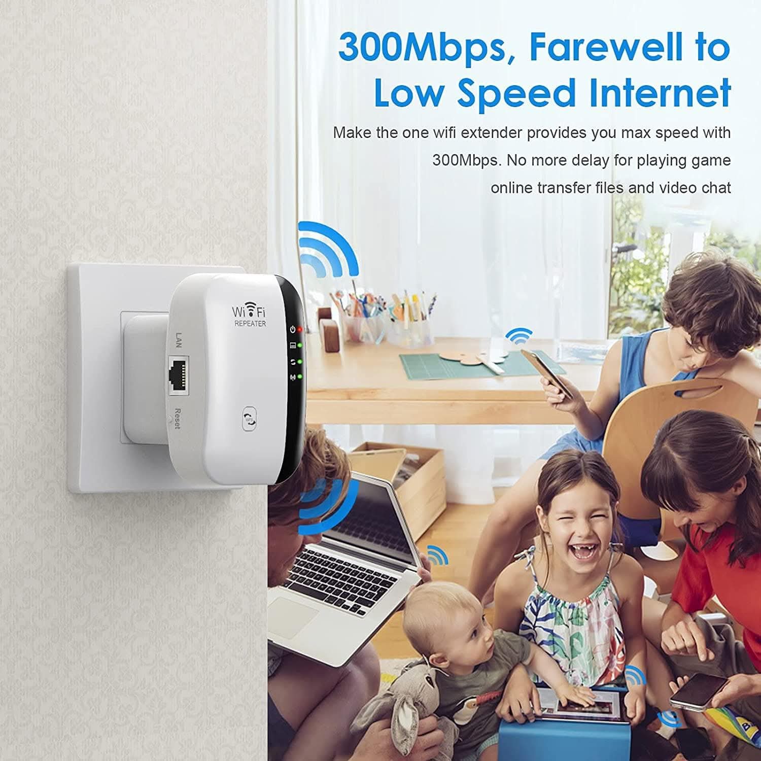300Mbps WiFi Booster for Home Coverage