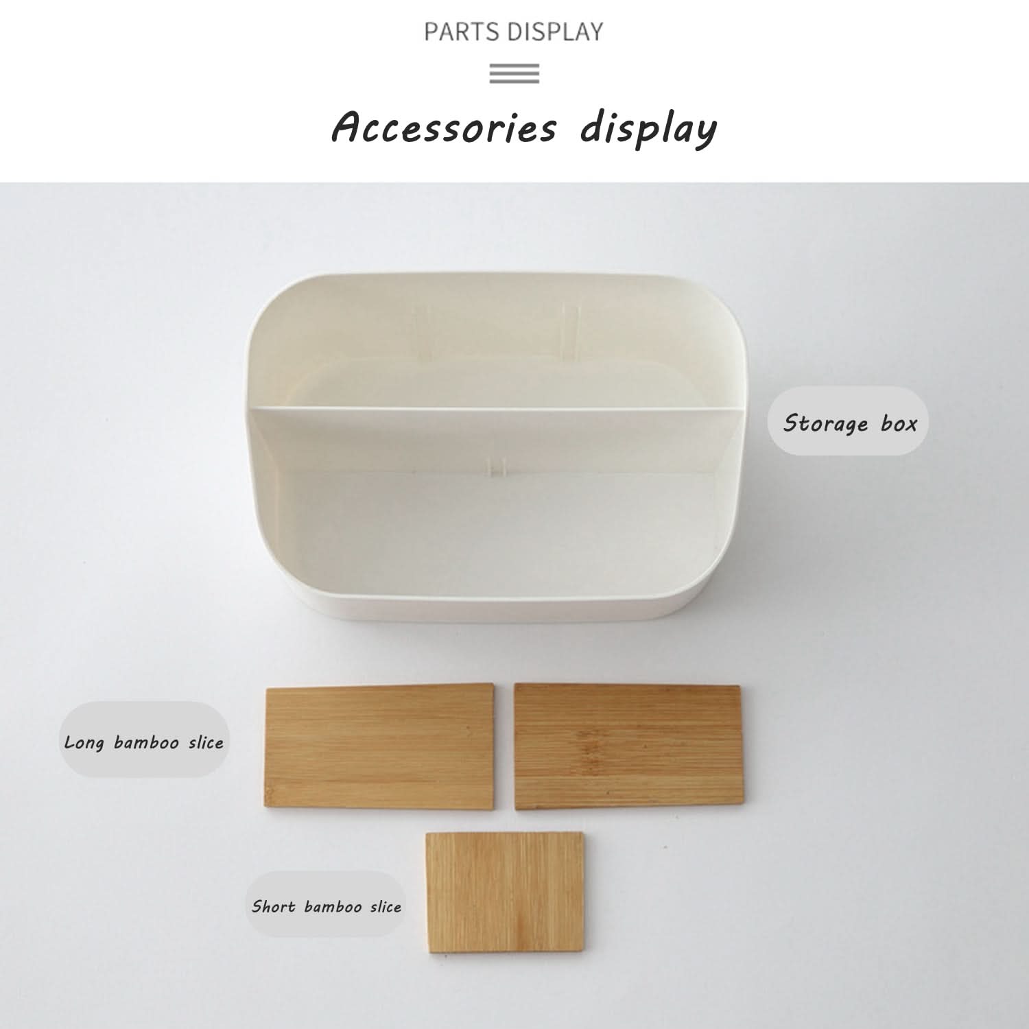 Desktop Organizer Storage Box - Ivory