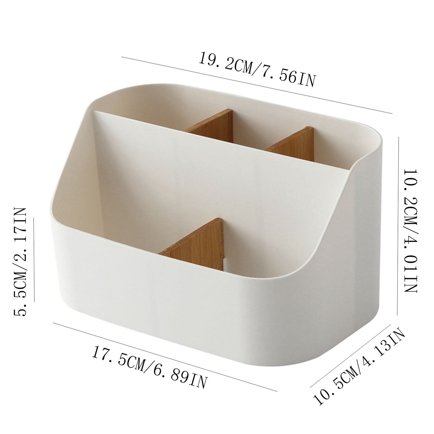 Desktop Organizer Storage Box - Ivory