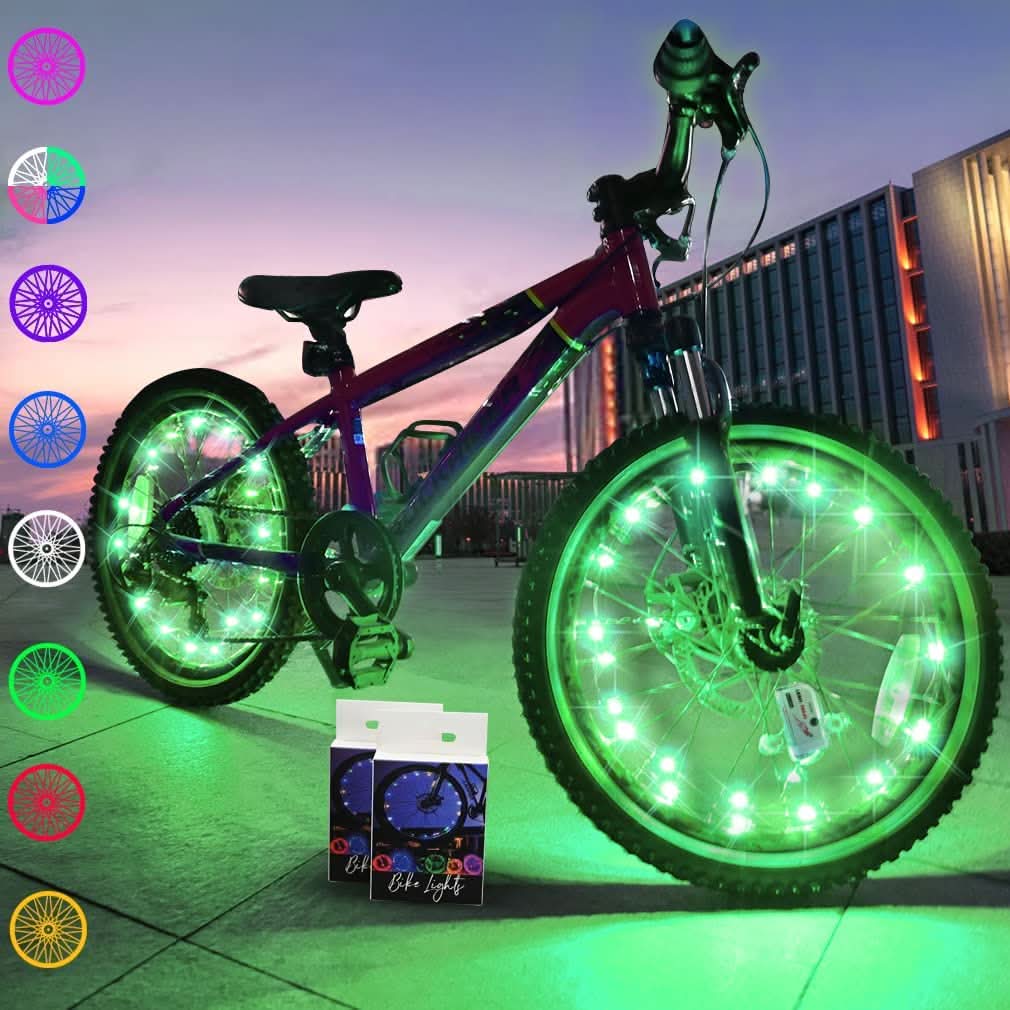 Battery-Powered LED Bike Spoke Lights – Night Visibility Safety