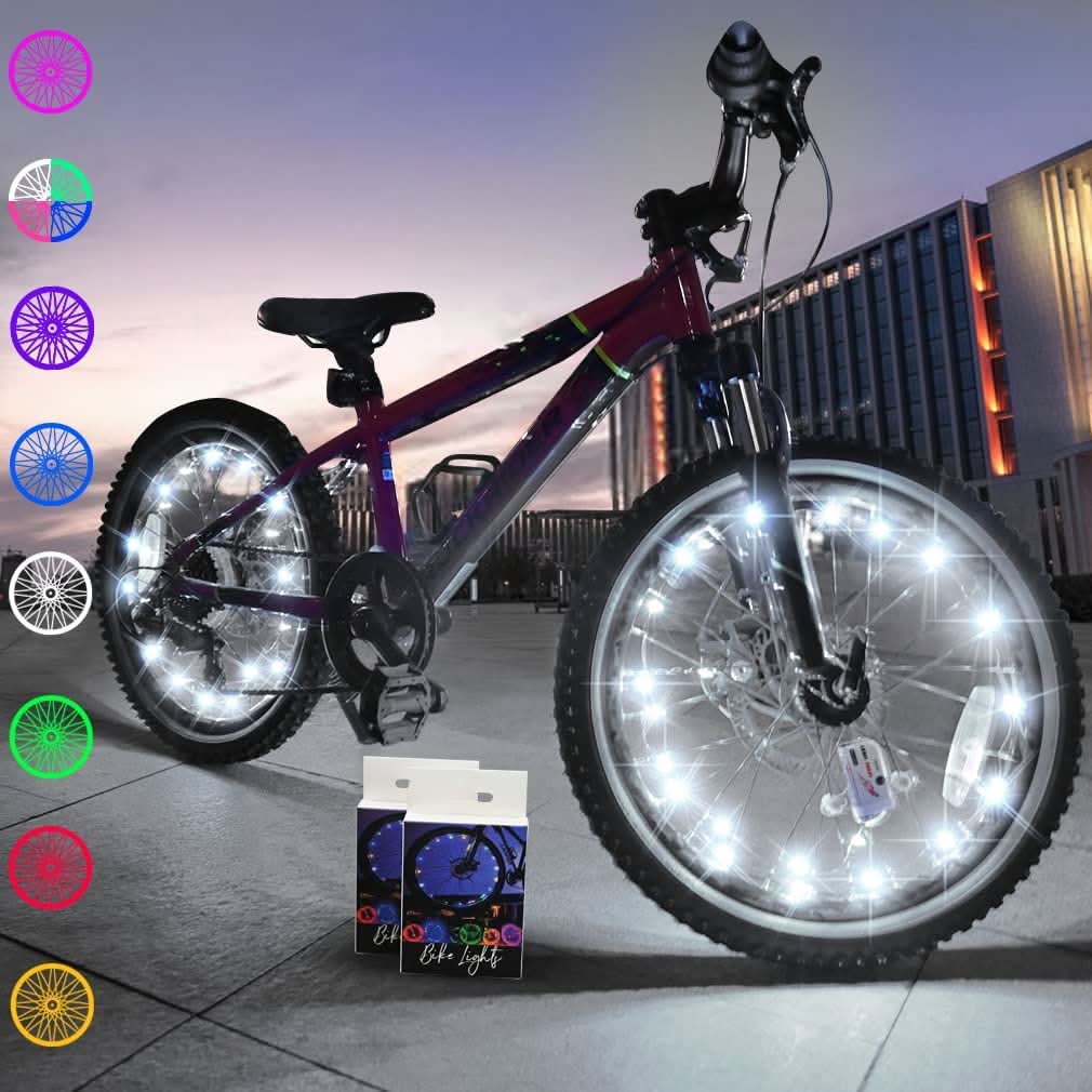 Battery-Powered LED Bike Spoke Lights – Night Visibility Safety