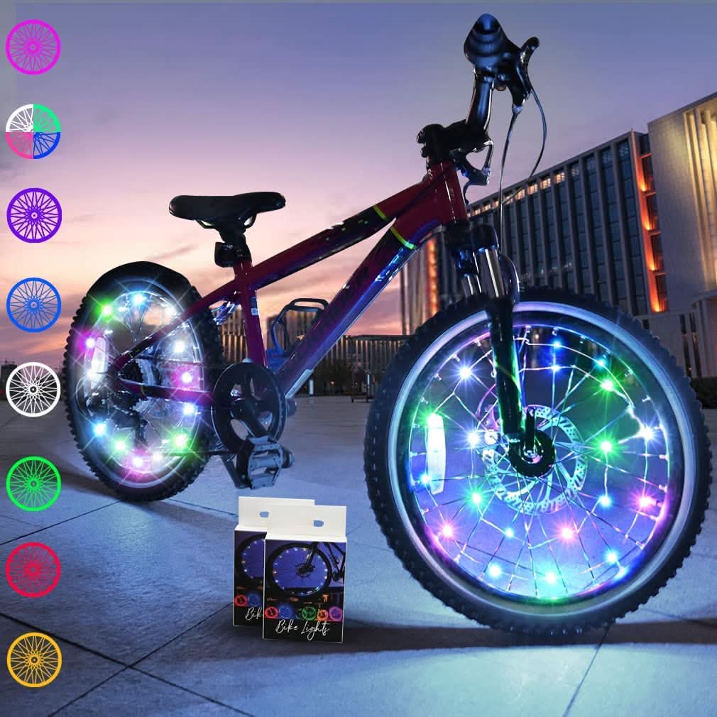 Battery-Powered LED Bike Spoke Lights – Night Visibility Safety