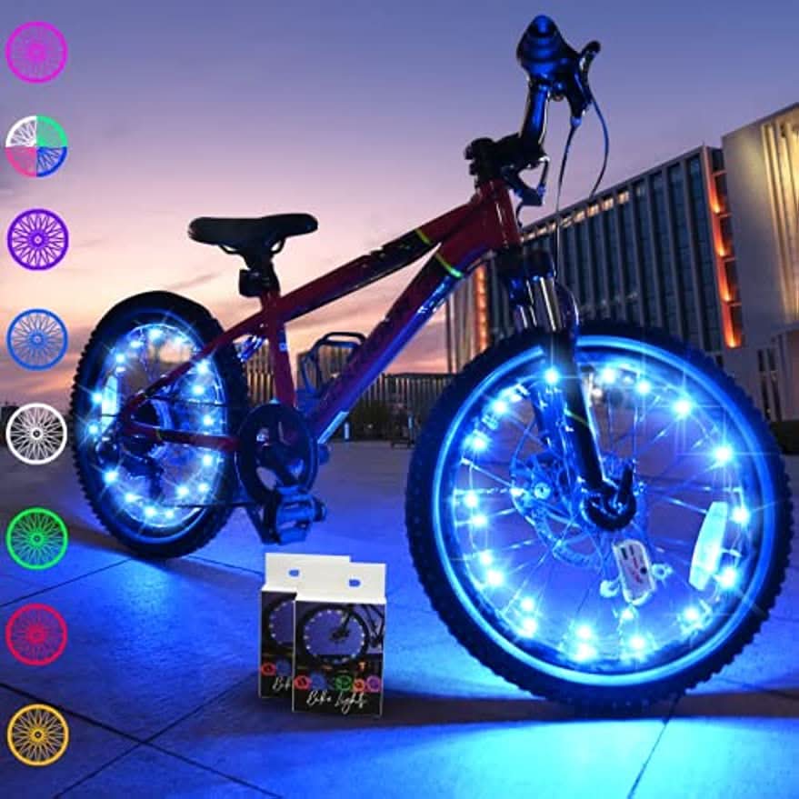 Battery-Powered LED Bike Spoke Lights – Night Visibility Safety
