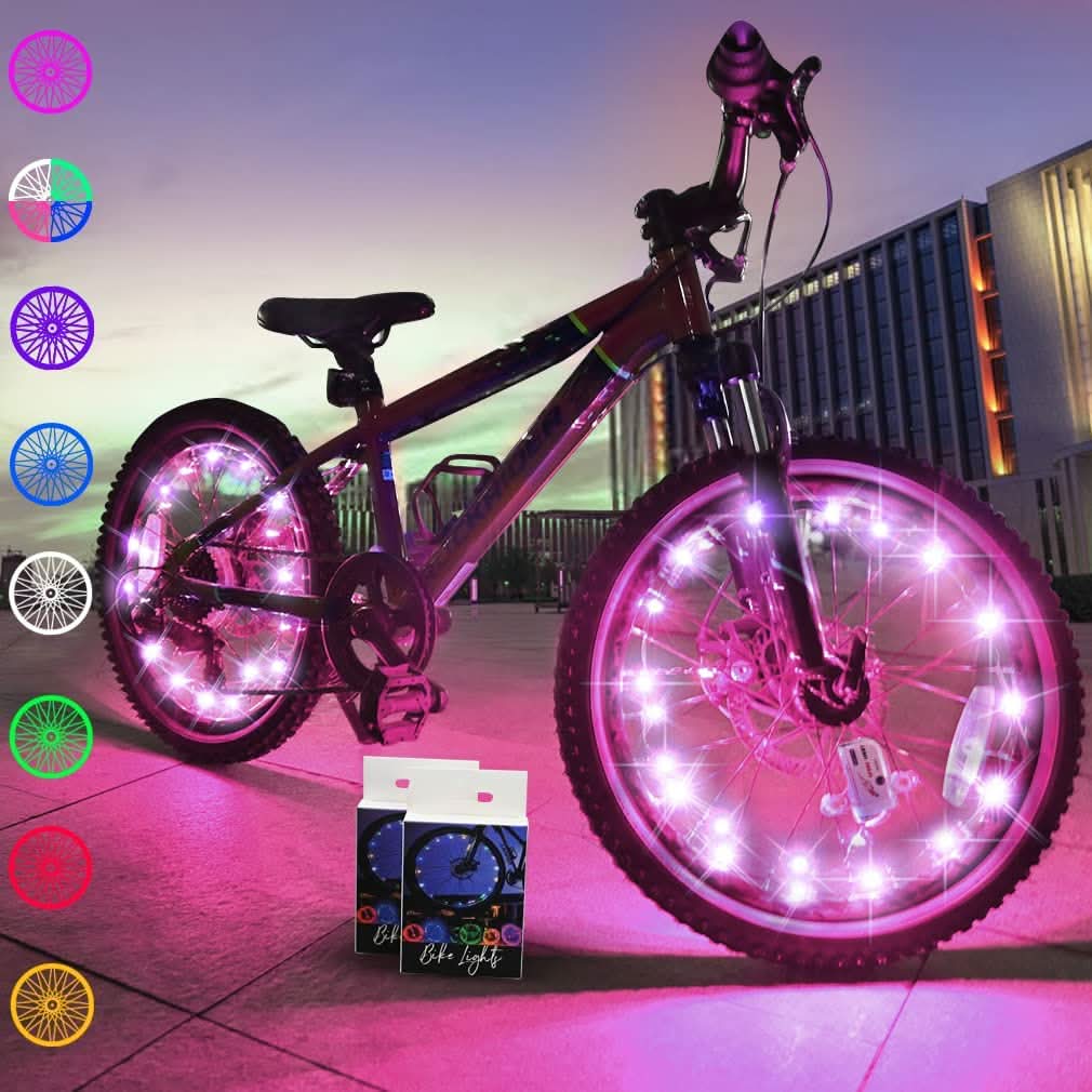 Battery-Powered LED Bike Spoke Lights – Night Visibility Safety
