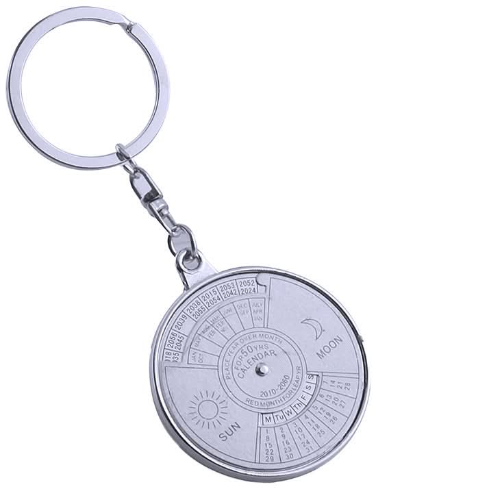 Metal Perpetual Calendar Keychain - Laser Engraved