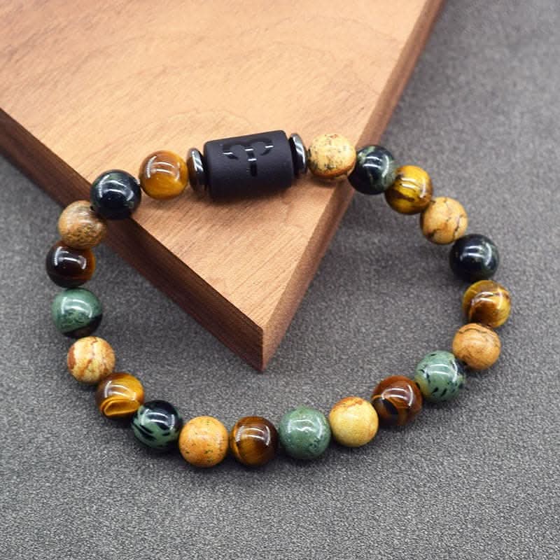 Boho Zodiac Sign Bracelet – Adjustable Birthstone Jewelry