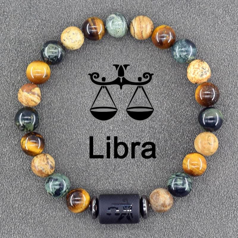 Boho Zodiac Sign Bracelet – Adjustable Birthstone Jewelry