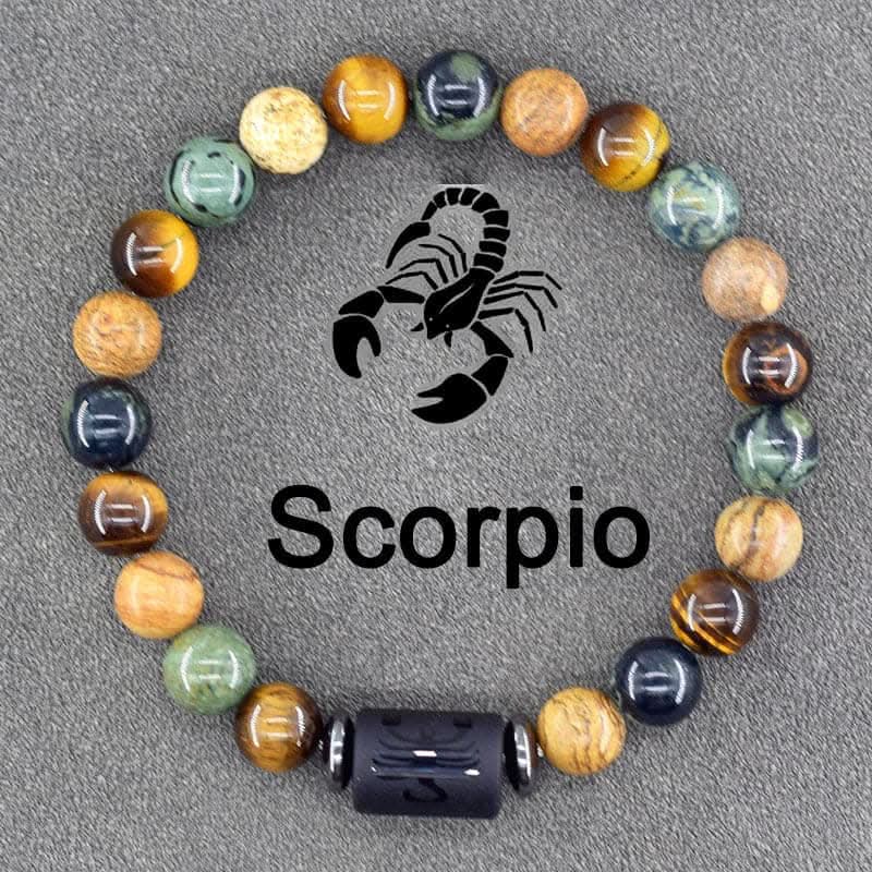 Boho Zodiac Sign Bracelet – Adjustable Birthstone Jewelry
