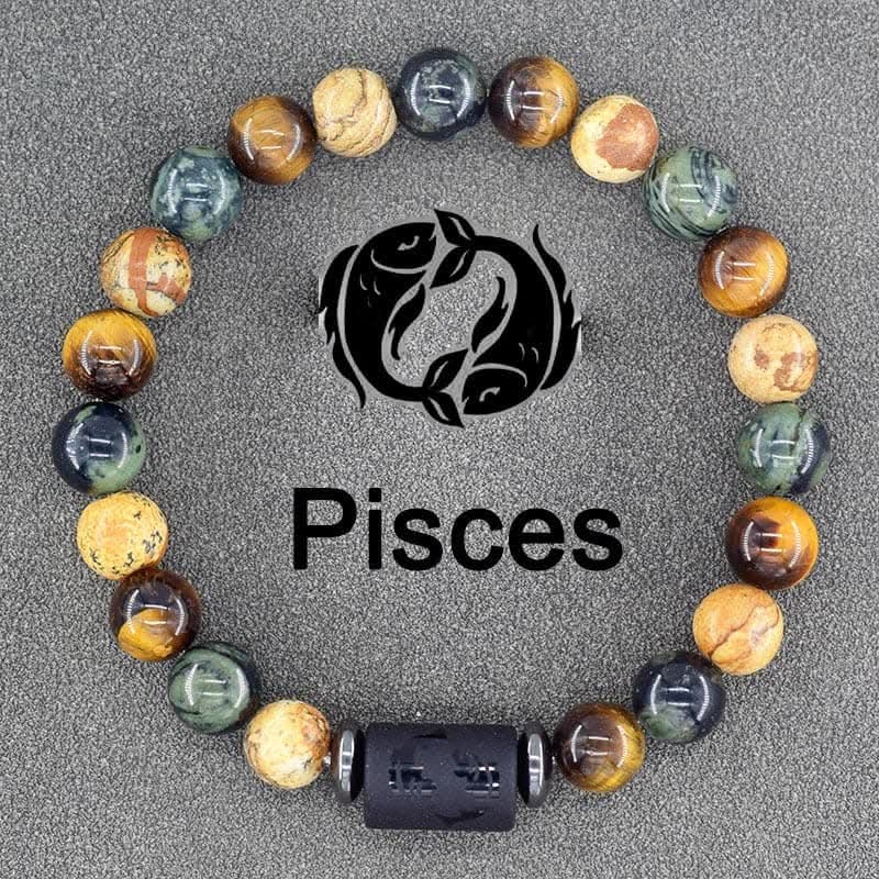 Boho Zodiac Sign Bracelet – Adjustable Birthstone Jewelry