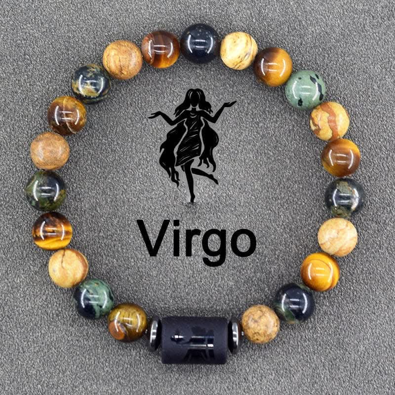 Boho Zodiac Sign Bracelet – Adjustable Birthstone Jewelry
