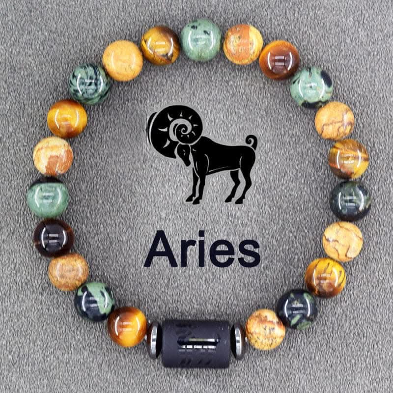 Boho Zodiac Sign Bracelet – Adjustable Birthstone Jewelry