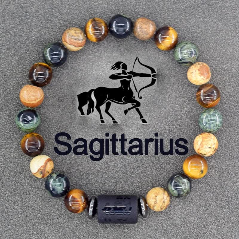 Boho Zodiac Sign Bracelet – Adjustable Birthstone Jewelry