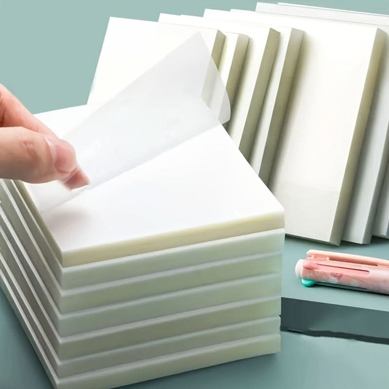 50-Sheet Clear Waterproof Sticky Notes – Memo Pads