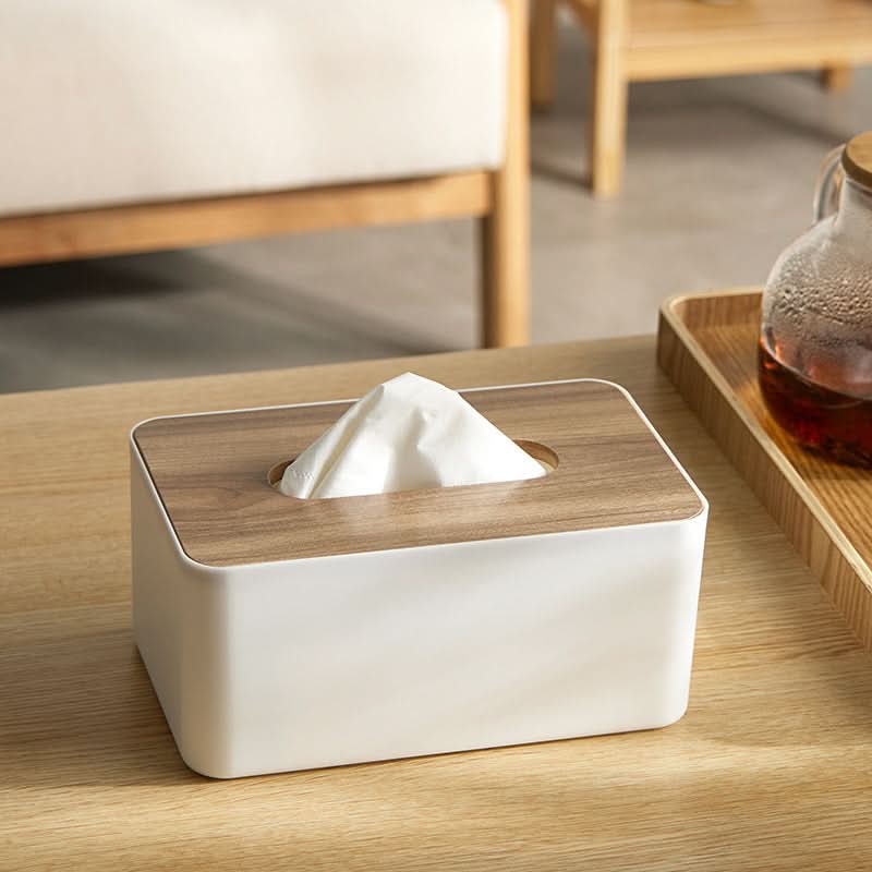 Wooden Tissue Box Holder for Home & Office