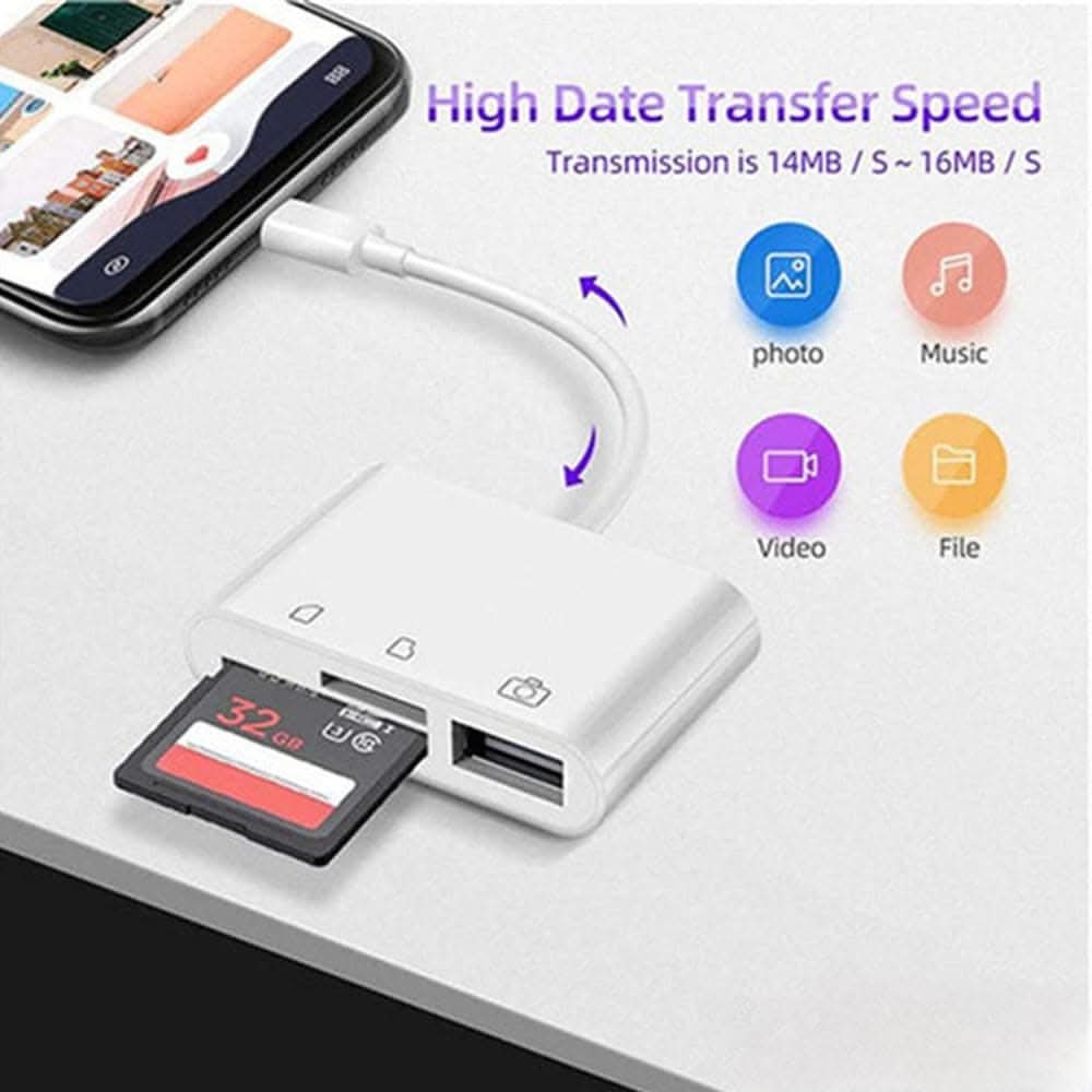 3-in-1 SD Card Reader OTG Adapter