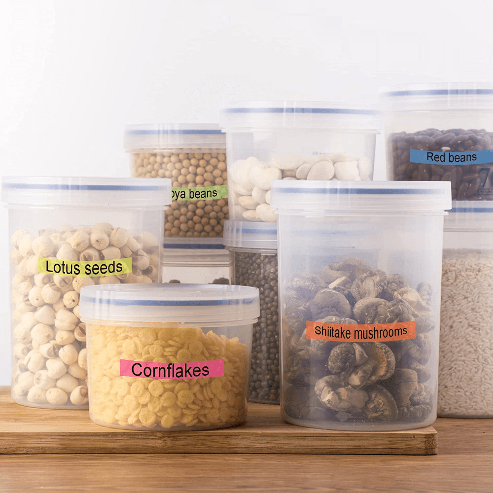 5 Rolls Vibrant Round Transparent Fluorescent Index Tabs – Organize in Style