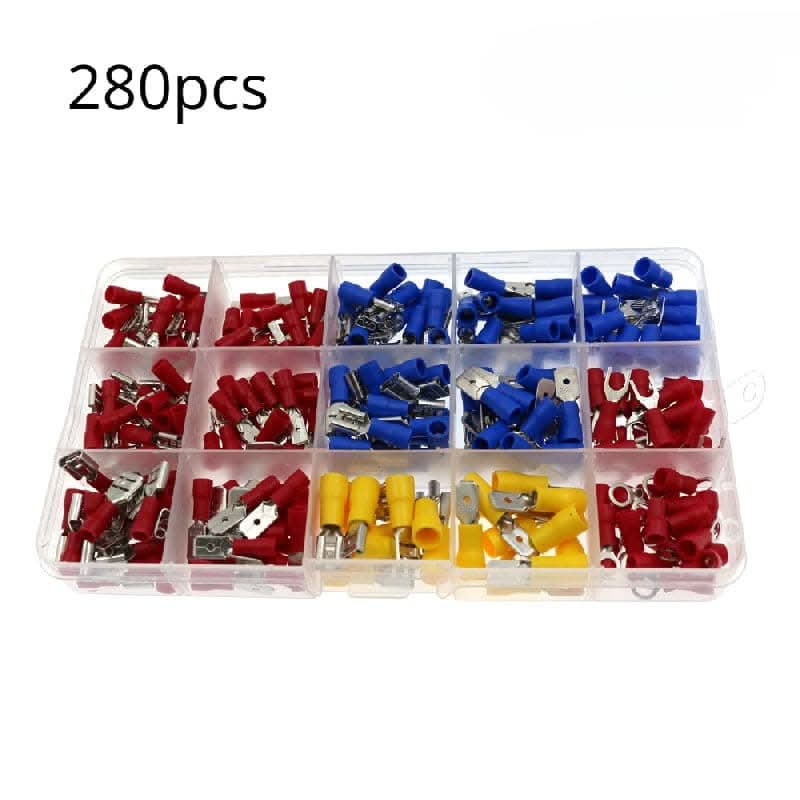 Spade Crimp Wire Terminals Kit – Assorted Insulated Electrical Connectors