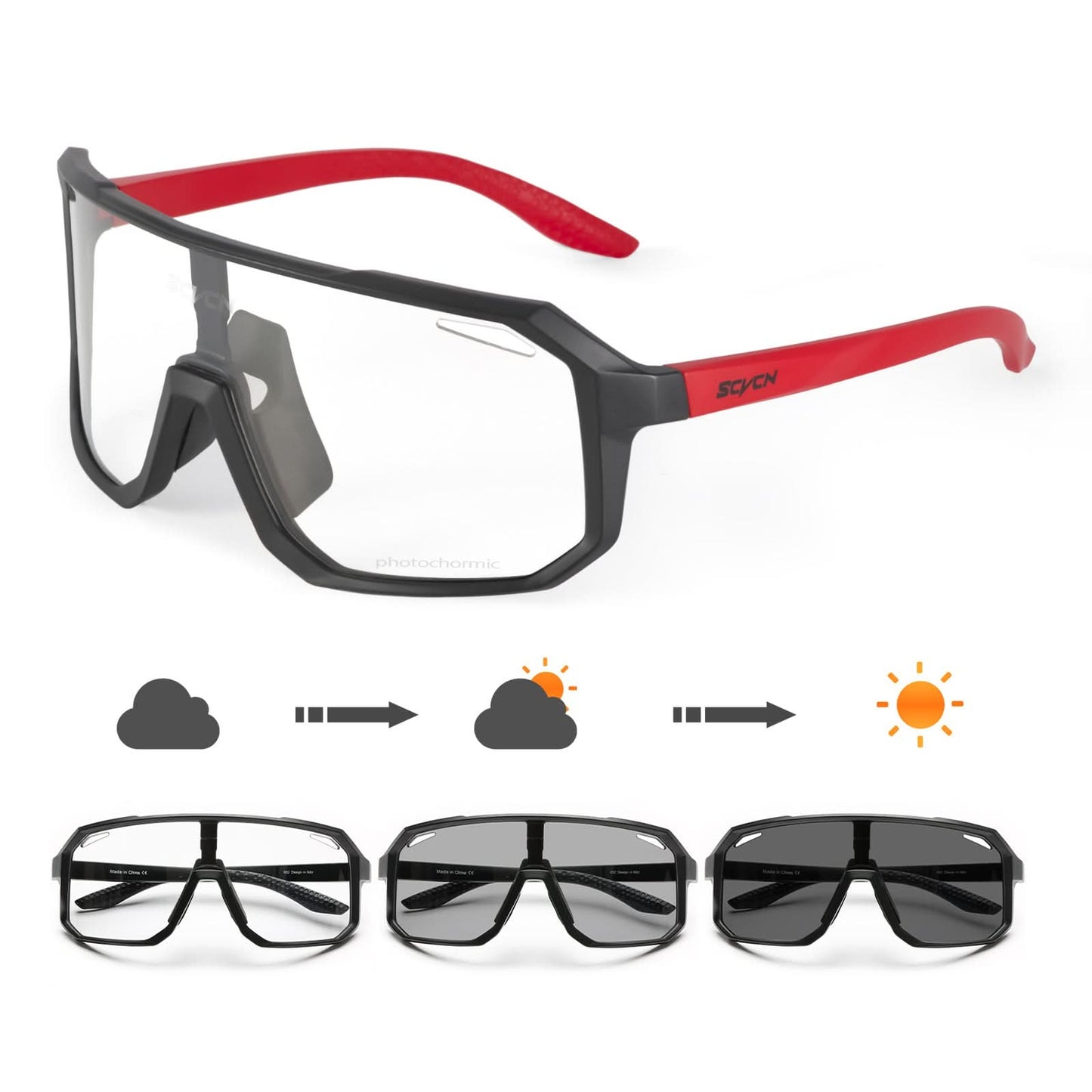 Classic Racing Cycling Glasses – Photochromic Outdoor Eyewear
