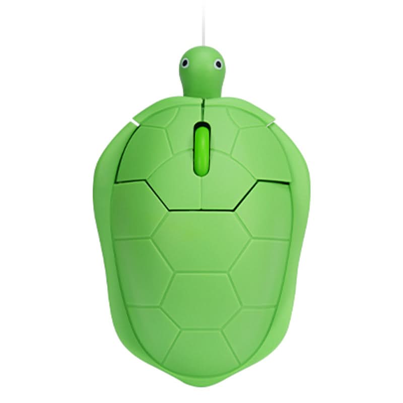 Cute Turtle-Shaped USB Wired Mouse - Green