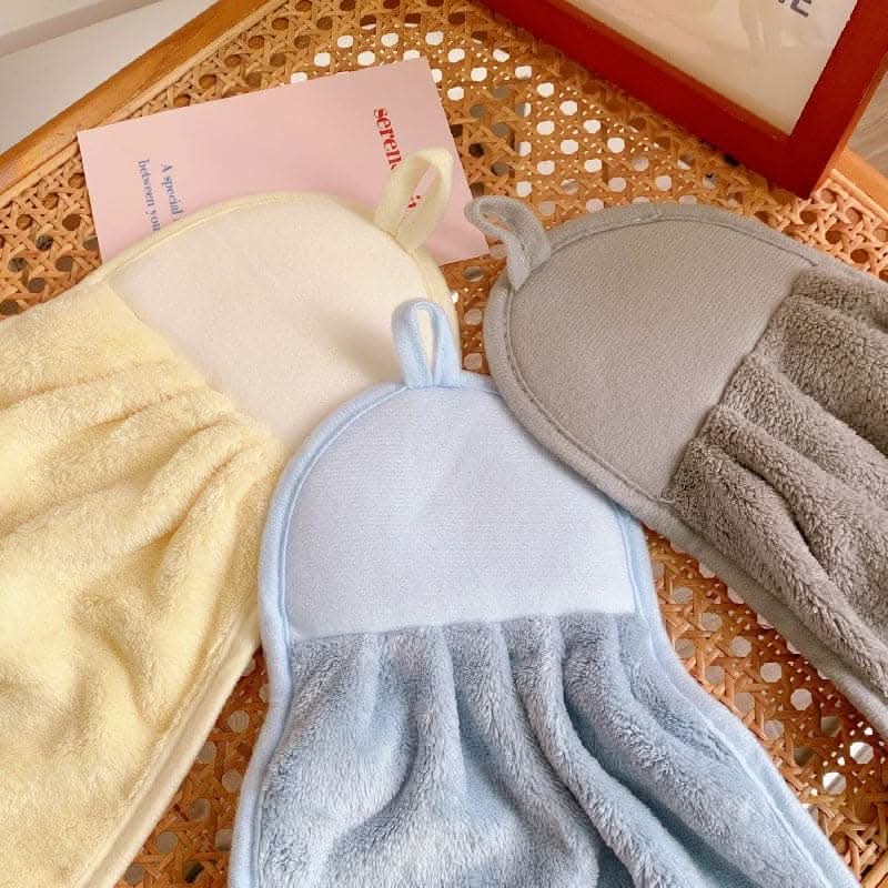 3pcs Cartoon-Shaped Hand Wipe Towel - Hangable, Absorbent, Soft & Skin-friendly Hand Washing!