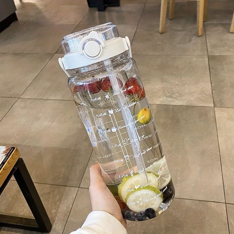Large 50oz Sports Water Bottle with Time Marker – Durable, Leak-Proof