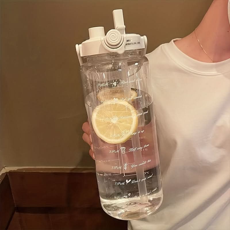 Large 50oz Sports Water Bottle with Time Marker – Durable, Leak-Proof