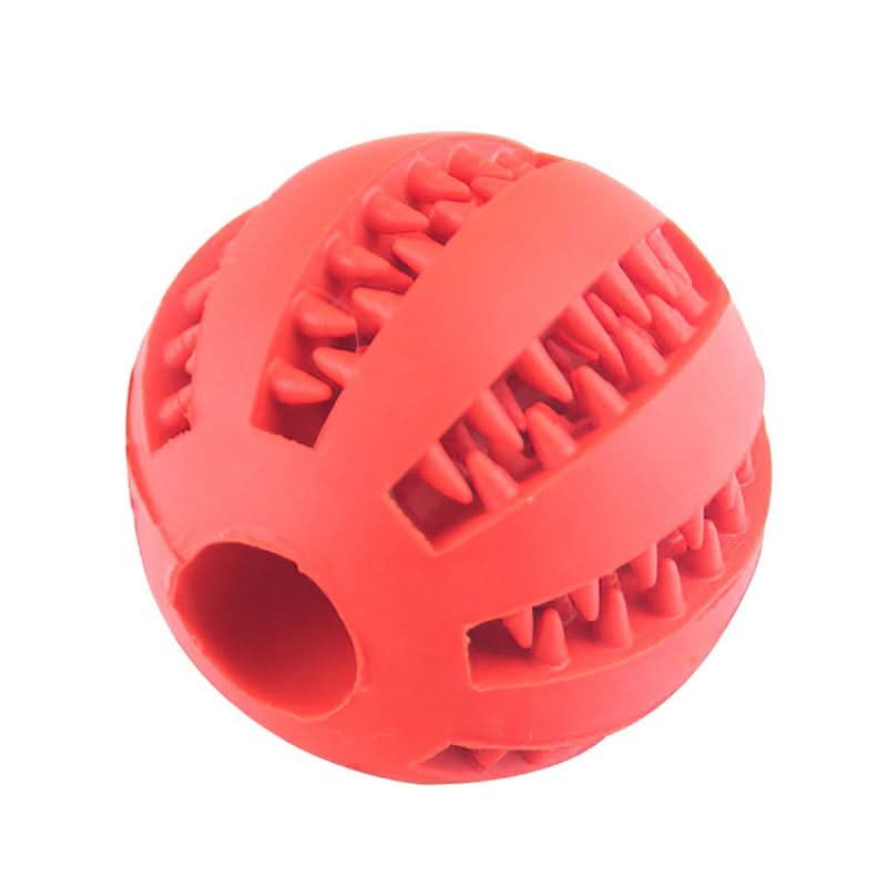 Interactive Rubber Dog Ball Toy – Chew, Dispense, and Clean Teeth
