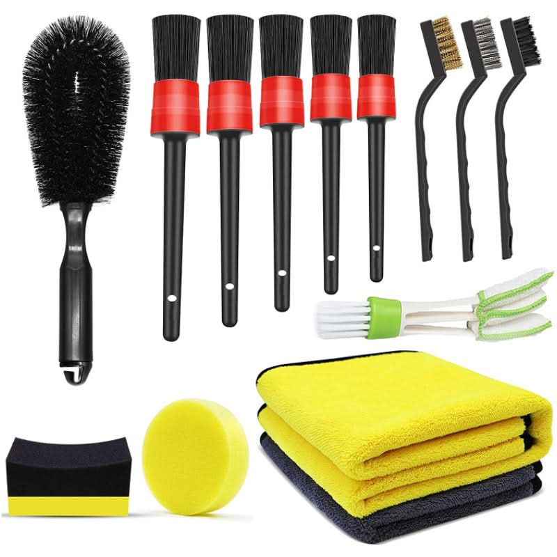 14-Piece Car Interior Cleaning Kit – Double-Sided Sponge Brush