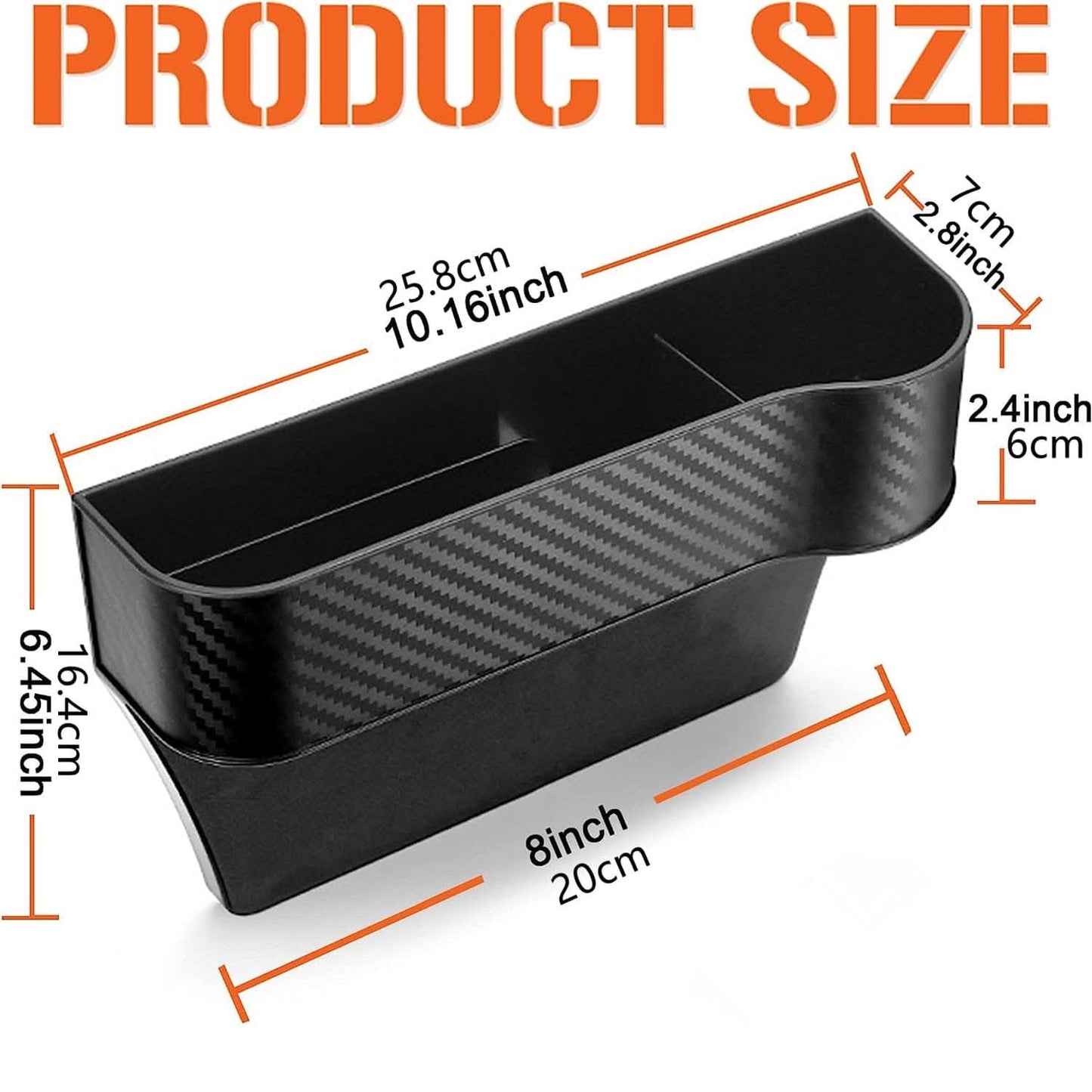 2-piece Car Seat Gap Organizer with Cup Holders – Multifunctional