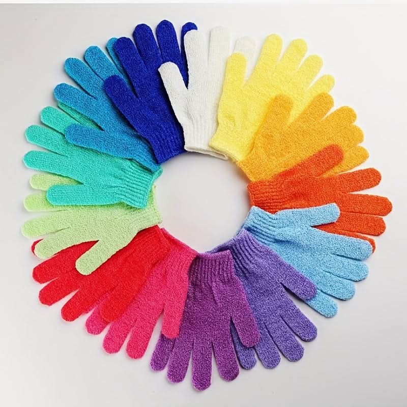 Double-Sided Exfoliating Shower Gloves – Spa-Quality Care