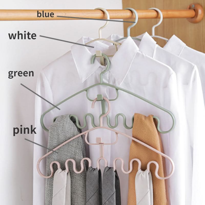 2-Pack Wave-Shaped Plastic Hanger Racks