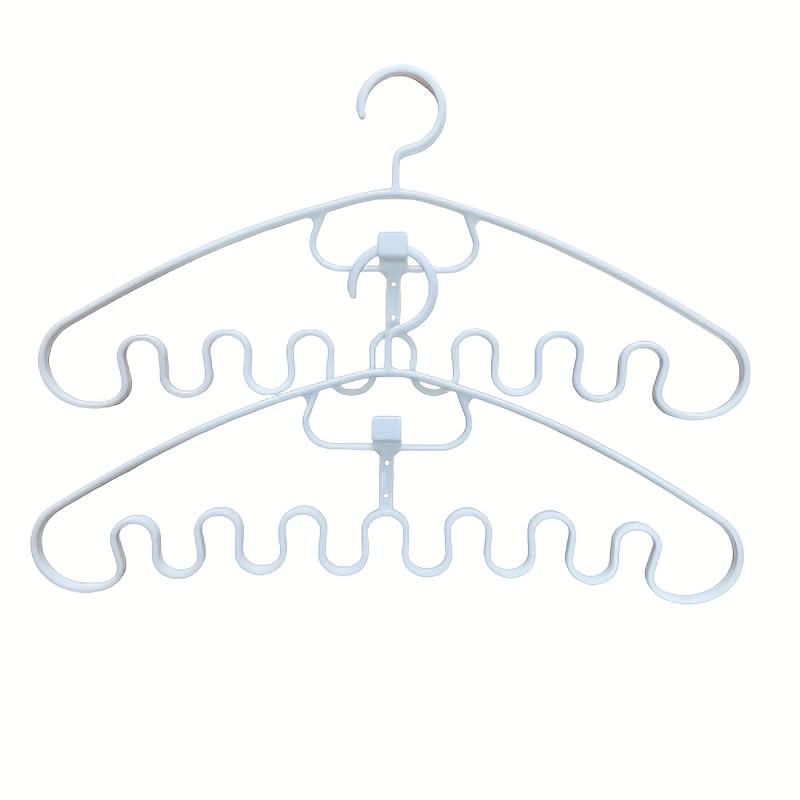 2-Pack Wave-Shaped Plastic Hanger Racks