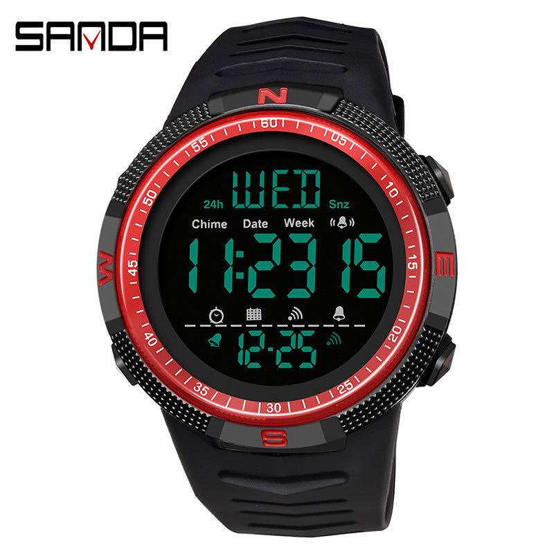 Sanda Digital Watch for Students – Waterproof Luminous Alarm Sports Watch