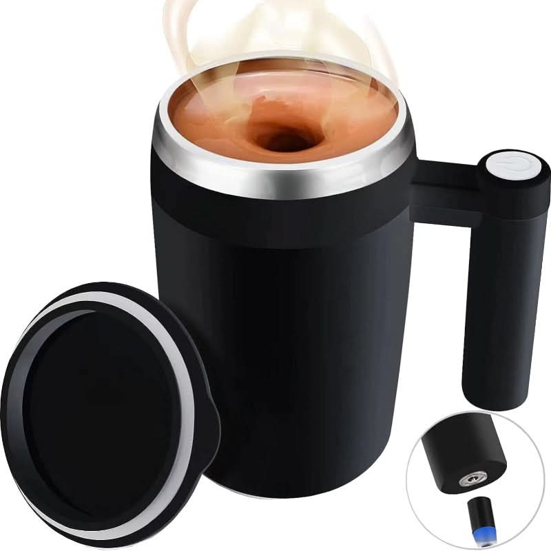 14oz Rechargeable Magnetic Self-Stirring Mug – Automatic Mixing Cup for Milk,