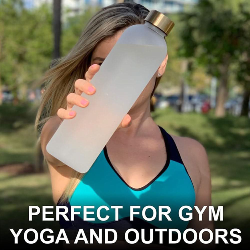 32oz Motivational Water Bottle with Time Marker – Leakproof
