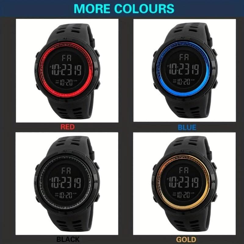 Men's Large Dial Sports Electronic Watch