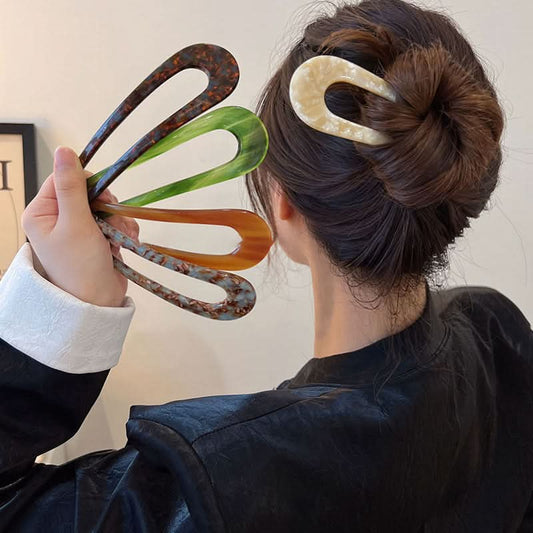 Vintage-Inspired U-Shaped Hairpin - Elegant Hair Fork Barrette