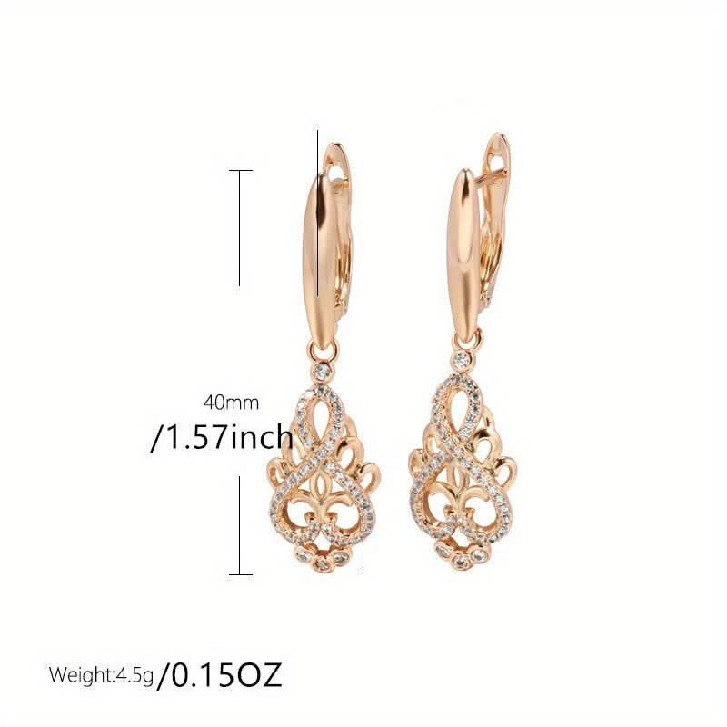 Gold Long Dangle Infinity Earrings for Women