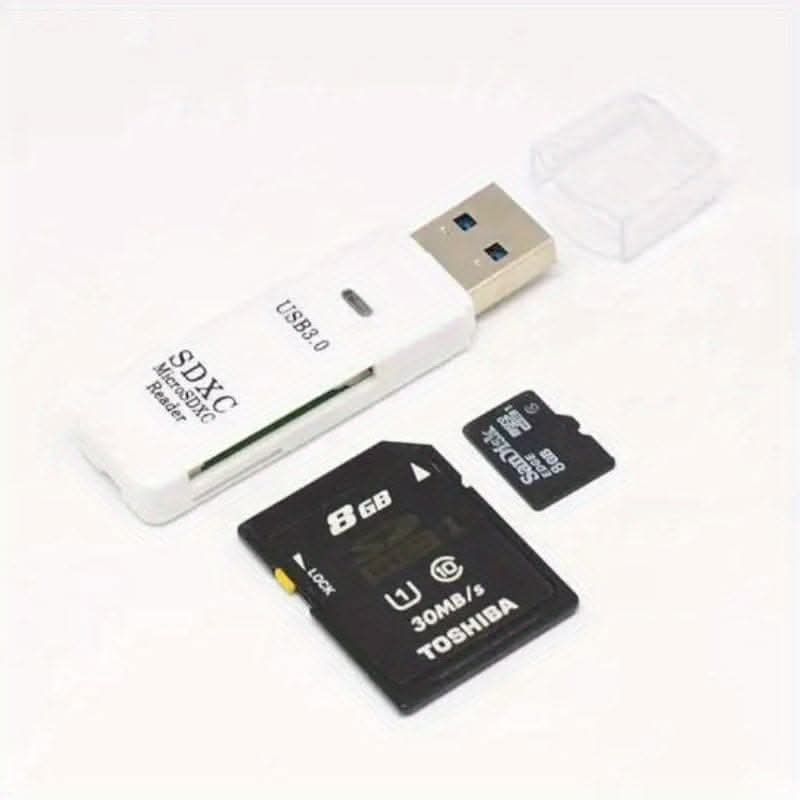 Mini High-Speed 2-in-1 Card Reader - USB 3.0 for Micro SD and TF Cards