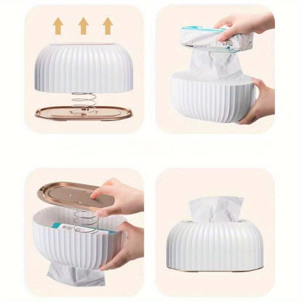 Nordic Multi-Functional Remote Control Tissue Box