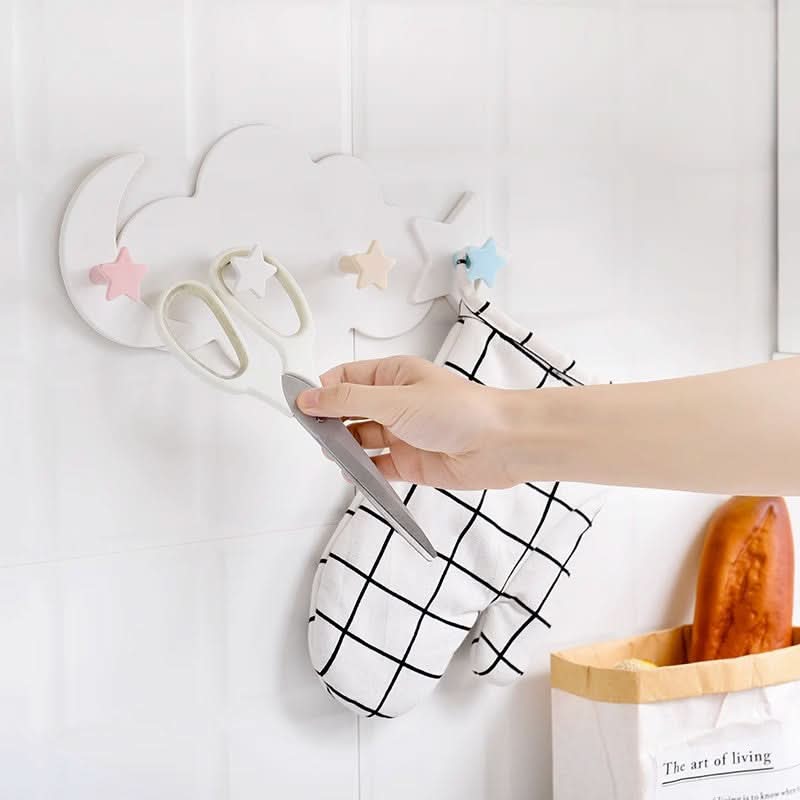 Adhesive Cloud Wall Hook, Strong Load-Bearing