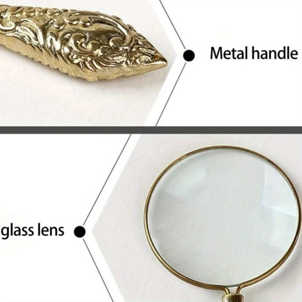 5X Metal Handheld Magnifier - Portable Reading Tool