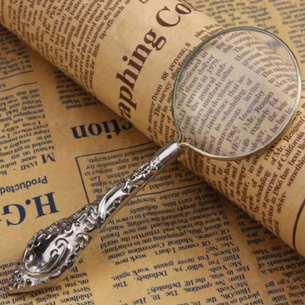 5X Metal Handheld Magnifier - Portable Reading Tool