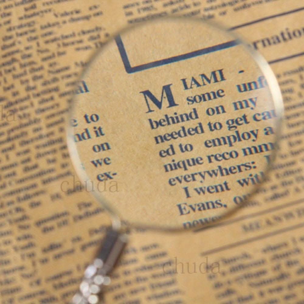 5X Metal Handheld Magnifier - Portable Reading Tool