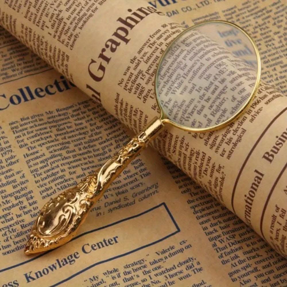 5X Metal Handheld Magnifier - Portable Reading Tool